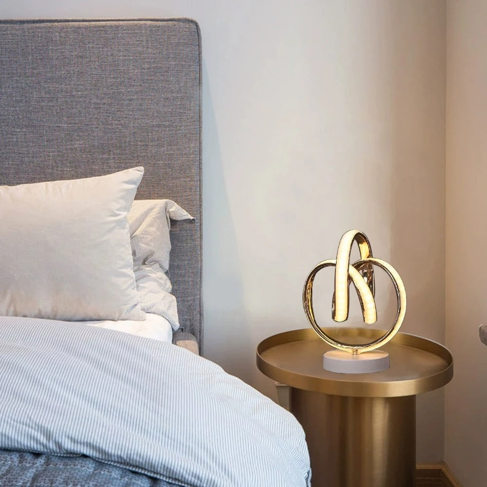 Sleek LED Table Lamp with Curved Elegance for Modern Home Decor - CurveTable