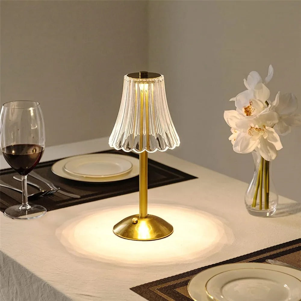Elegant Rechargeable Dimmable Desk Lamp for Cozy Ambiance - DeskTable